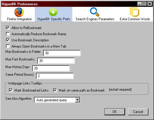 HyperBK Preferences Pop-up